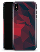 Dark Red Geometric V16 - iPhone X Clipit Case