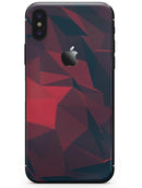 Dark Red Geometric V16 - iPhone X Skin-Kit