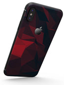 Dark Red Geometric V16 - iPhone X Skin-Kit