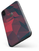 Dark Red Geometric V16 - iPhone X Skin-Kit
