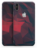 Dark Red Geometric V16 - iPhone X Skin-Kit
