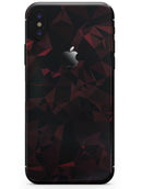Dark Red Geometric V2 - iPhone X Skin-Kit