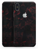 Dark Red Geometric V2 - iPhone X Skin-Kit