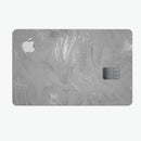 Dark Silver Marble Swirl V6 - Premium Protective Decal Skin-Kit for the Apple Credit Card