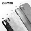 Dark Silver Marble Swirl V6 - iPhone X Swappable Hybrid Case