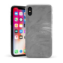 Dark Silver Marble Swirl V6 - iPhone X Swappable Hybrid Case