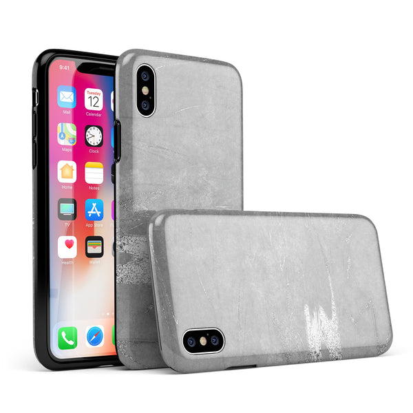 Dark Silver Marble Swirl V7 - iPhone X Swappable Hybrid Case