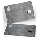 Dark Silver Marble Swirl V8 - Premium Protective Decal Skin-Kit for the Apple Credit Card