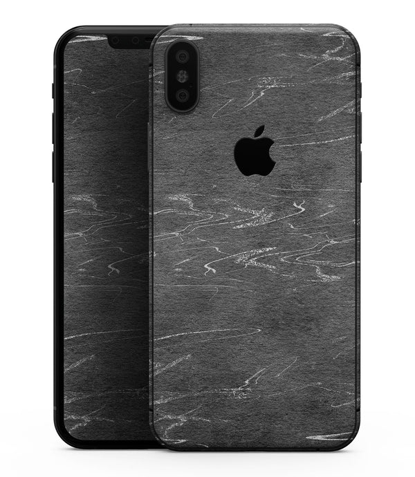 Dark Silver Marble Swirl V8 - iPhone XS MAX, XS/X, 8/8+, 7/7+, 5/5S/SE Skin-Kit (All iPhones Available)