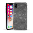Dark Silver Marble Swirl V8 - iPhone X Swappable Hybrid Case
