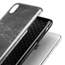 Dark Silver Marble Swirl V8 - iPhone X Swappable Hybrid Case