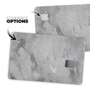 Dark Silver Marble Swirl V9 - Premium Protective Decal Skin-Kit for the Apple Credit Card