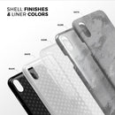 Dark Silver Marble Swirl V9 - iPhone X Swappable Hybrid Case