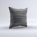Dark Slate Wood Ink-Fuzed Decorative Throw Pillow