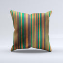 Dark Smudged Vertical Stripes ink-Fuzed Decorative Throw Pillow