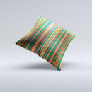 Dark Smudged Vertical Stripes ink-Fuzed Decorative Throw Pillow
