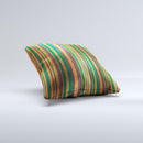 Dark Smudged Vertical Stripes ink-Fuzed Decorative Throw Pillow