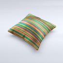Dark Smudged Vertical Stripes ink-Fuzed Decorative Throw Pillow