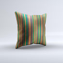 Dark Smudged Vertical Stripes ink-Fuzed Decorative Throw Pillow