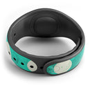 Dark Teal and White Polka Dots Pattern - Decal Skin Wrap Kit for the Disney Magic Band