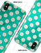 Dark Teal and White Polka Dots Pattern - iPhone X Clipit Case