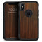 Dark Walnut Stained Wood - Skin Kit for the iPhone OtterBox Cases