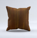 Dark Walnut Wood Ink-Fuzed Decorative Throw Pillow