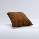 Dark Walnut Wood Ink-Fuzed Decorative Throw Pillow
