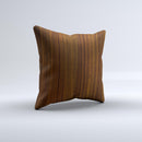 Dark Walnut Wood Ink-Fuzed Decorative Throw Pillow