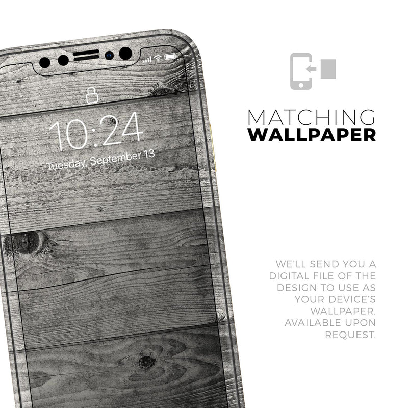 Dark Washed Wood Planks 2 - Skin-Kit compatible with the Apple iPhone 13, 13 Pro Max, 13 Mini, 13 Pro, iPhone 12, iPhone 11 (All iPhones Available)