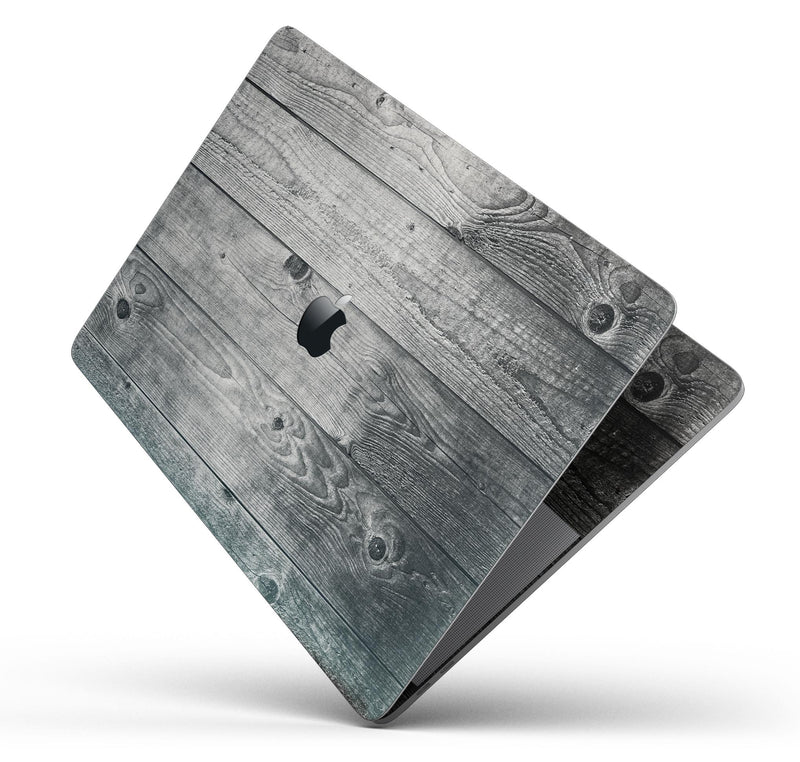 Dark Washed Wood Planks - Skin Decal Wrap Kit Compatible with the Apple MacBook Pro, Pro with Touch Bar or Air (11", 12", 13", 15" & 16" - All Versions Available)