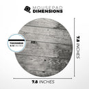 Dark Washed Wood Planks// WaterProof Rubber Foam Backed Anti-Slip Mouse Pad for Home Work Office or Gaming Computer Desk