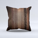 Dark Wood Texture V5 ink-Fuzed Decorative Throw Pillow