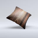 Dark Wood Texture V5 ink-Fuzed Decorative Throw Pillow