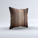 Dark Wood Texture V5 ink-Fuzed Decorative Throw Pillow