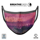 Dark v2bsorbed Watercolor Texture - Made in USA Mouth Cover Unisex Anti-Dust Cotton Blend Reusable & Washable Face Mask with Adjustable Sizing for Adult or Child