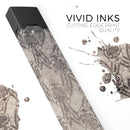 Decadent Draped Damask Pattern - Premium Decal Protective Skin-Wrap Sticker compatible with the Juul Labs vaping device