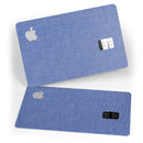 Deep Blue Jean Fabric Pattern  - Premium Protective Decal Skin-Kit for the Apple Credit Card
