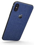 Deep Blue Jean Fabric Pattern  - iPhone X Skin-Kit