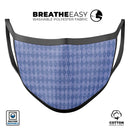 Deep Blue Sea Diamond Pattern - Made in USA Mouth Cover Unisex Anti-Dust Cotton Blend Reusable & Washable Face Mask with Adjustable Sizing for Adult or Child