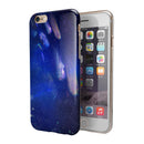 Deep Blue Unfocused Scratches iPhone 6/6s or 6/6s Plus 2-Piece Hybrid INK-Fuzed Case