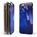 Deep Blue Unfocused Scratches iPhone 6/6s or 6/6s Plus 2-Piece Hybrid INK-Fuzed Case