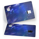 Deep Blue Unfocused Scratches - Premium Protective Decal Skin-Kit for the Apple Credit Card