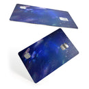Deep Blue Unfocused Scratches - Premium Protective Decal Skin-Kit for the Apple Credit Card