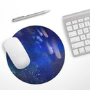 Deep Blue Unfocused Scratches// WaterProof Rubber Foam Backed Anti-Slip Mouse Pad for Home Work Office or Gaming Computer Desk