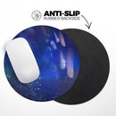 Deep Blue Unfocused Scratches// WaterProof Rubber Foam Backed Anti-Slip Mouse Pad for Home Work Office or Gaming Computer Desk
