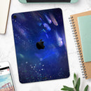 Deep Blue Unfocused Scratches - Full Body Skin Decal for the Apple iPad Pro 12.9", 11", 10.5", 9.7", Air or Mini (All Models Available)