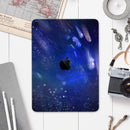 Deep Blue Unfocused Scratches - Full Body Skin Decal for the Apple iPad Pro 12.9", 11", 10.5", 9.7", Air or Mini (All Models Available)