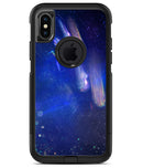 Deep Blue Unfocused Scratches - iPhone X OtterBox Case & Skin Kits