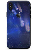 Deep Blue Unfocused Scratches - iPhone X Skin-Kit